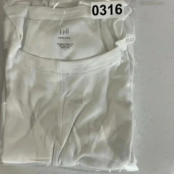 J Jill Perfect Pima Collection L Top 100% Pima Cotton Round Neck 3/4 Sleeve Tee - Picture 9 of 9